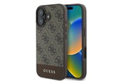 Handys - Cover & Cases - GUESS 4G Bottom Stripe Case for iPhone 16 Plus 6.7" - Brown - 3666339344931