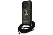Handys - Cover & Cases - GUESS 4G Big Logo Cord Stap Crossbody Case for iPhone 16 Pro Max Brown - 3666339434441