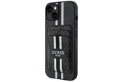 Handys - Cover & Cases - GUESS 4G Stripes case with Magsafe wallet for iPhone 15 black - 3666339452308