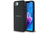 Handys - Cover & Cases - GUESS PU Grained Classic Logo case with MagSafe for iPhone 16e - black - 3666339453565