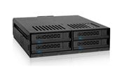Festplatten Zubehör - Icy dock - storage enclosure - SATA 6Gb/s / SAS 12Gb/s - SAS 12Gb/s SATA 6Gb/s - MB324SP-1B