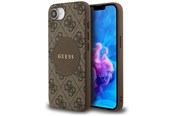 Handys - Cover & Cases - GUESS 4G Circle Classic Logo MagSafe case for iPhone 16e - brown - 3666339454043