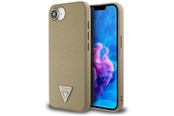 Handys - Cover & Cases - GUESS Grained Triangle MagSafe case for iPhone 16e - brown - 3666339453404