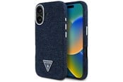 Handys - Cover & Cases - GUESS Denim Triangle Logo MagSafe iPhone 16 Case - Blue - 3666339428273
