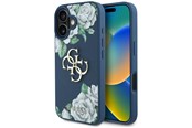 Handys - Cover & Cases - GUESS Grained Roses Big 4G logo case for iPhone 16 - blue - 3666339427375
