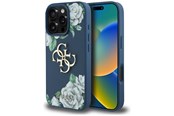 Handys - Cover & Cases - GUESS Grained Roses Big 4G logo case for iPhone 16 Pro Max - blue - 3666339427405