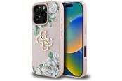 Handys - Cover & Cases - GUESS Grained Roses Big 4G logo iPhone 16 Pro case - pink - 3666339427092
