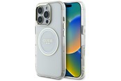 Handys - Cover & Cases - GUESS IML Metal Colored Circle Classic Logo MagSafe case for iPhone 16 Pro Max - white - 3666339428907