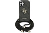 Handys - Cover & Cases - GUESS 4G Big Logo Cord Stap Crossbody Case for iPhone 17 - Black - 3666339526733