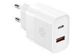 Handys - Adapter und Ladegeräte - ESSENTIALS by UPSTRÖM 30W Dual Port USB Charger USB-C & USB-A | 2 Ports - White - UA300-E