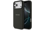 Handys - Cover & Cases - GUESS Grained Ring MagSafe case for iPhone 17 Pro Max - black - 3666339490911