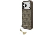 Handys - Cover & Cases - GUESS 4G Charms Collection MagSafe case for iPhone 17 Pro - brown - 3666339525637