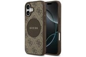 Handys - Cover & Cases - GUESS 4G Circle Classic Logo MagSafe case for iPhone 17 - brown - 3666339490003