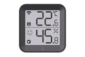 Smart-Home - Deltaco SMART HOME Kleine Wetterstation, Innenbereich, Überwachung von Temperatur und Luftfeuchtigkeit, WiFi, Schwarz - SH-WS06