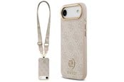 Handys - Cover & Cases - GUESS 4G Strass Logo & Big Strap Metal Buttons MagSafe Case for iPhone Air - Pink - 3666339551117