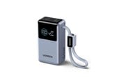 Powerbank (Akku) - UGREEN Nexode Power Bank 55W - 2 Ports - Built-in USB-C Cable - Space Gray - 10000 mAh - 75701B