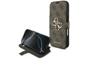 Handys - Cover & Cases - GUESS Book 4G Metal Logo Case for iPhone 17 Pro - Brown - 3666339556327