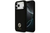 Handys - Cover & Cases - GUESS Silicone Logo Strass 4G MagSafe Case for iPhone 17 Pro Max - Black - 3666339553135