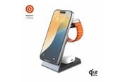 Handys - Adapter und Ladegeräte - FIXED 3in1 Mag ALU 25W Qi2.2 Wireless Apple Charging station - Space Grey - FIXMPOS-AL3-GR