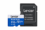 Speicherkarten - Lexar BLUE PLUS microSD/SD - 170MB/s - 512GB - LMSBLPL512G-BNANG