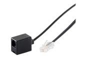 Netzwerk - Kabel - S-Impuls phone extension cable - 3 m - black - Schwarz - 3m - 70223-8/4