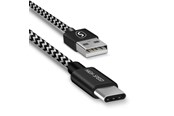 USB Kabel - SiGN Skin USB-A to USB-C cable 2.1A - 2m - Black/White - 80120590A