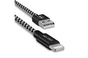 USB Kabel - SiGN Skin Lightning Cable 2.4A - 3m - Black/White - SNCAB-L3M