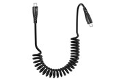 USB Kabel - SiGN 60W Coiled USB-C to USB-C Fast Charging Car Cable - Black - SNCAB-SPRING60W