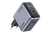 Handys - Adapter und Ladegeräte - SiGN 65W Fast Charger with Display - 2x USB-C / 1x USB-A - Gray - SN-UG65W