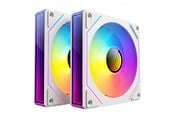 Gehäuselüfter - DUTZO INF 120 PWM ARGB Reverse (2-pack) - Gehäuselüfter - 120mm - Weiß mit RGB LED - 28 dBA - 8501029