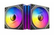 Gehäuselüfter - DUTZO INF 120 PWM ARGB Reverse (2-pack) - Gehäuselüfter - 120mm - Schwarz mit RGB LED - 28 dBA - 8501027