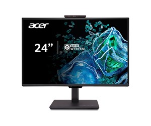 Acer b248w e5 | b248we5b | 24 palcev | wuxga 1920x1200 | ips | 100hz | usb-c rj45 webcam | črn poslovni monitor 1 Acer b248we5b 24 palčni wuxga ips monitor sprednji pogled
