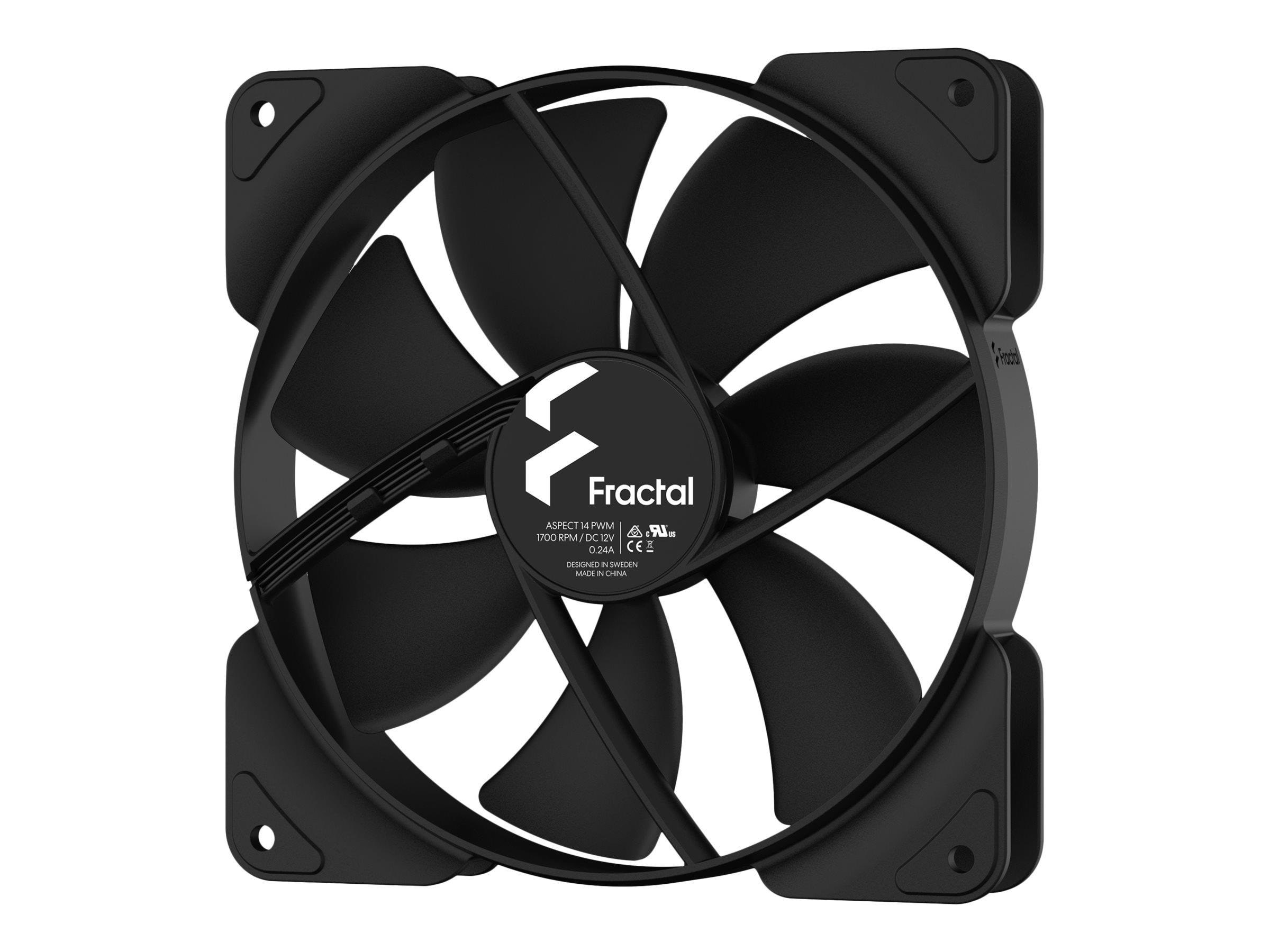 Fractal Design Aspect 14 PWM - Gehäuselüfter - 140mm - Schwarz - Gehaeuseluefter - FD-F-AS1-1403