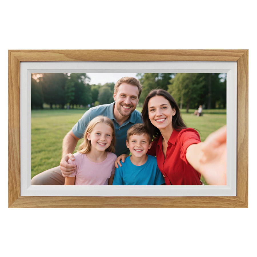 Lippa Frameo Digital Picture Frame 15.6" - Wood - Digitale Bilderrahmen - LPFR15W
