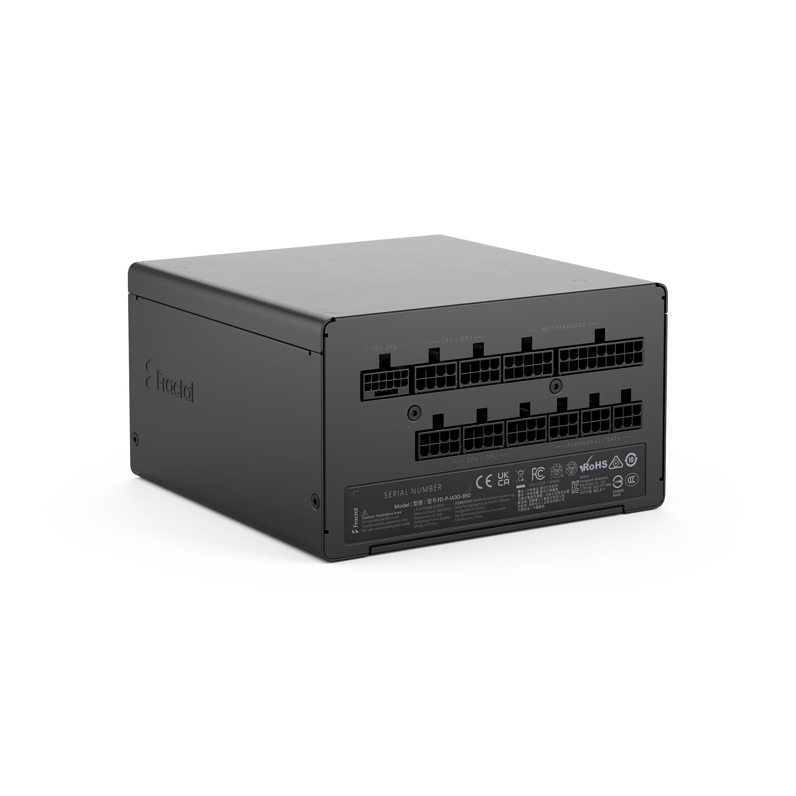 Fractal Design Ion 3 Gold 850W Netzteile - 850 Watt - 140 mm - ATX 3.1 - 80 Plus Gold zertifiziert - FD-P-IA3G-850-EU