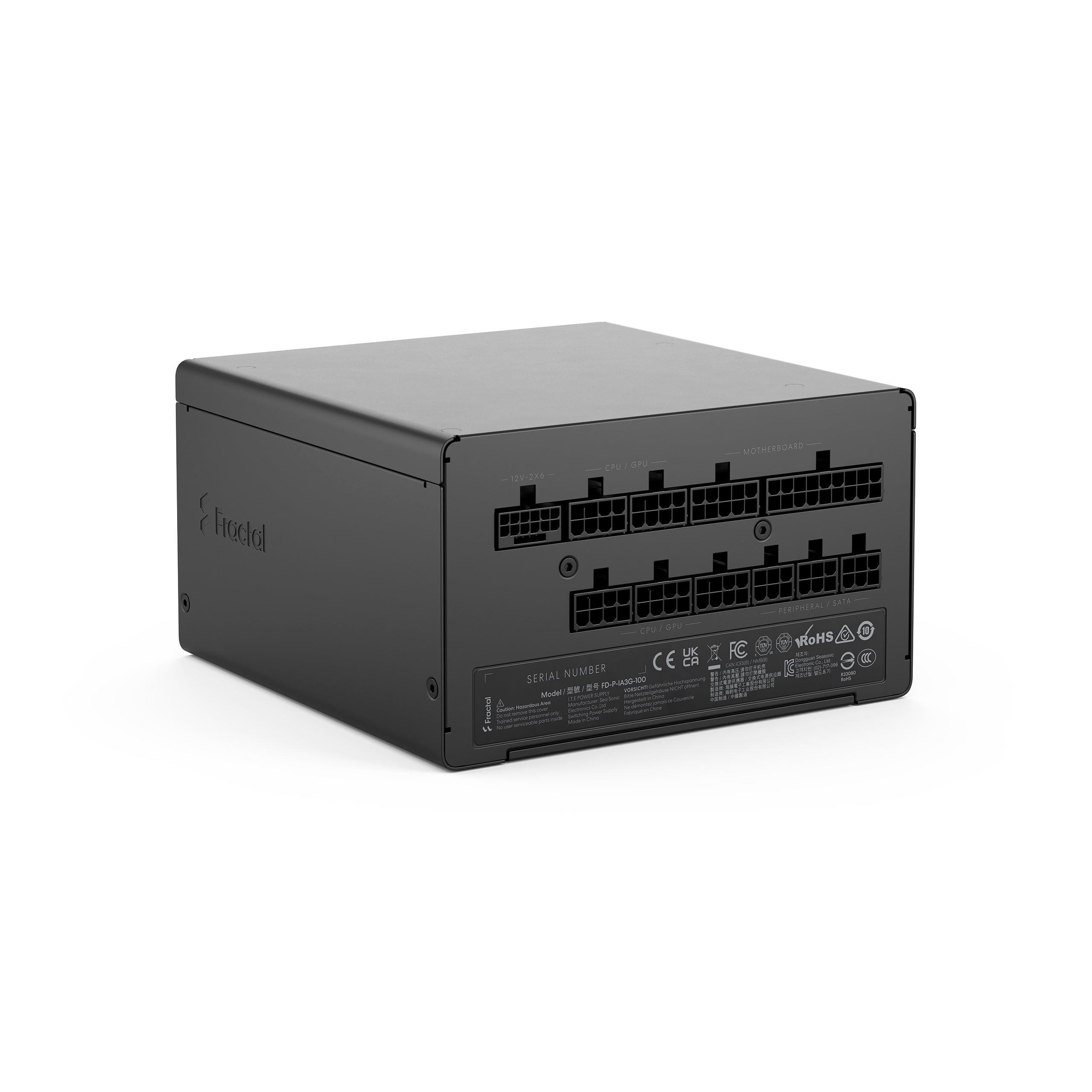 Fractal Design Ion 3 Gold 1000W Netzteile - 1000 Watt - 140 mm - ATX 3.1 - 80 Plus Gold zertifiziert - FD-P-IA3G-100-EU