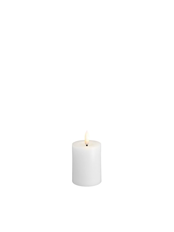 Moods & More LED pillar candle - Melted Classic white - 49x75 mm