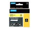 Papier, Fotopapier und Etiketten - DYMO Rhino Industrie Nylonetiketten | flexibel | 24 mm x 3,5 m | schwarz auf gelbe - S0773850