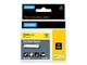 Papier, Fotopapier und Etiketten - DYMO Rhino Industrie Nylonetiketten | flexibel | 24 mm x 3,5 m | schwarz  auf gelbe - S0773850