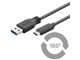 USB Kabel - Pro USB-A <-> USB-C - 0.15m - USB 3.2 Gen 1 - Schwarz - PUSB3.2G1-AC-BLK-0.5M