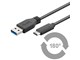 USB Kabel - Pro USB-A <-> USB-C - 0.15m - USB 3.2 Gen 1 - Schwarz - PUSB3.2G1-AC-BLK-1M