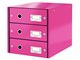 Archivierung und Aufbewahrung - Leitz Click & Store WOW Schubladenset (3 Schubladen) Pink - 60480023