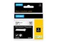 Papier, Fotopapier und Etiketten - DYMO Rhino Industrie Permanente Polyesteretiketten | 12 mm x 5,5 m | Schwarz auf Transparent - 622289