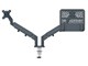Monitorhalterung - Leitz Ergo Platzsparender Dual Monitorarm mit Laptophalterung - 65380089