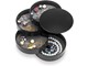 Sonstige Körperpflege - UNIQ Rotatable Round Jewelry Box with 4 Compartments – Black - 6844-1