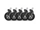 Gaming Stühle - DUTZO Premium 3" Rubber Caster for IKEA Chairs - Black - Rubber - DGCAIK-75MMRBWU-BK