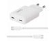 Handys - Adapter und Ladegeräte - X2O 65W GaN Dual SLIM AVS Charger (Incl. 1.5 m USB-C to USB-C Cable) - White - 01057