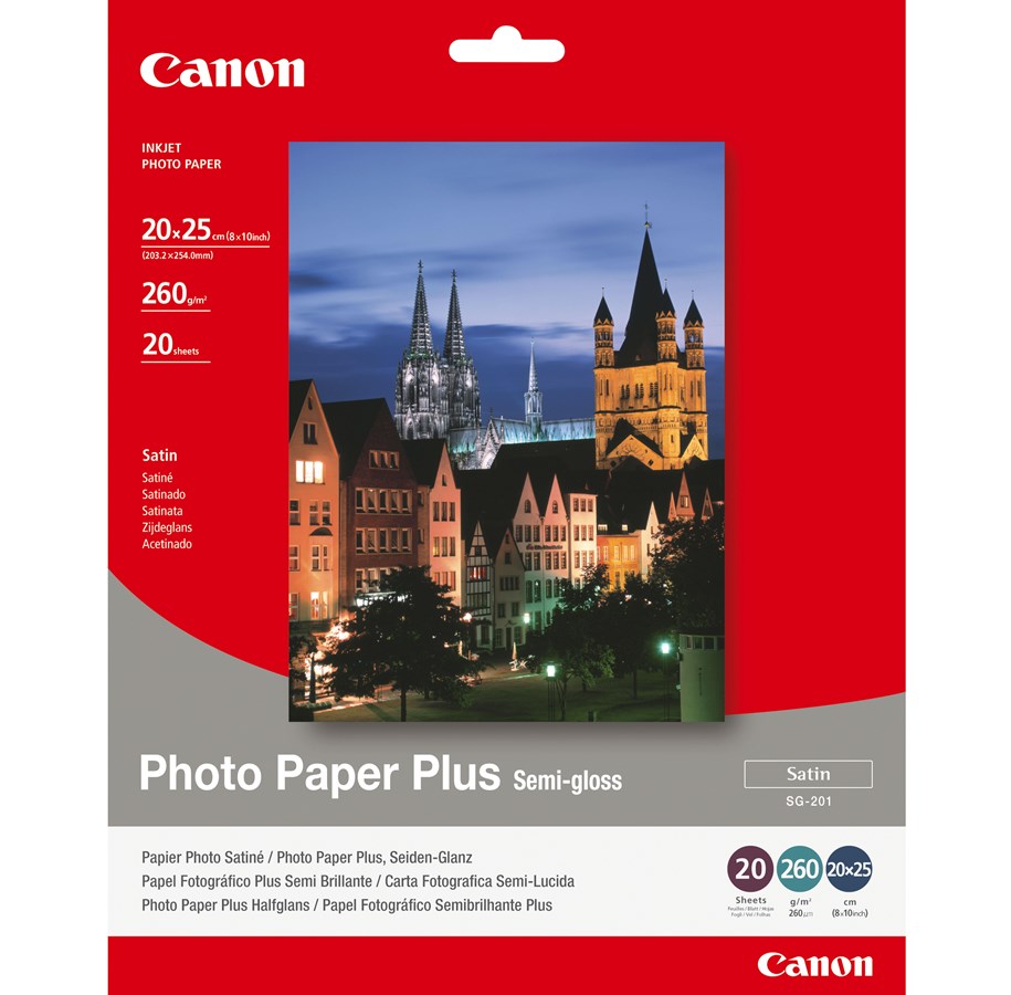 Papier, Fotopapier und Etiketten - Canon Paper SG-201 / 1686B018 Semi Gloss - 1686B018