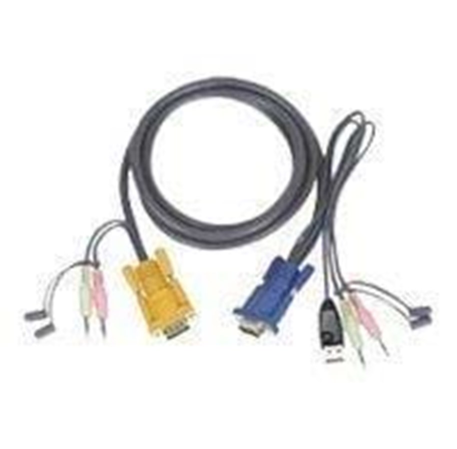 KVM Kabel - ATEN KVM-kabel SPHD15 han/2x3.5mm männlich - 2L-5303UU
