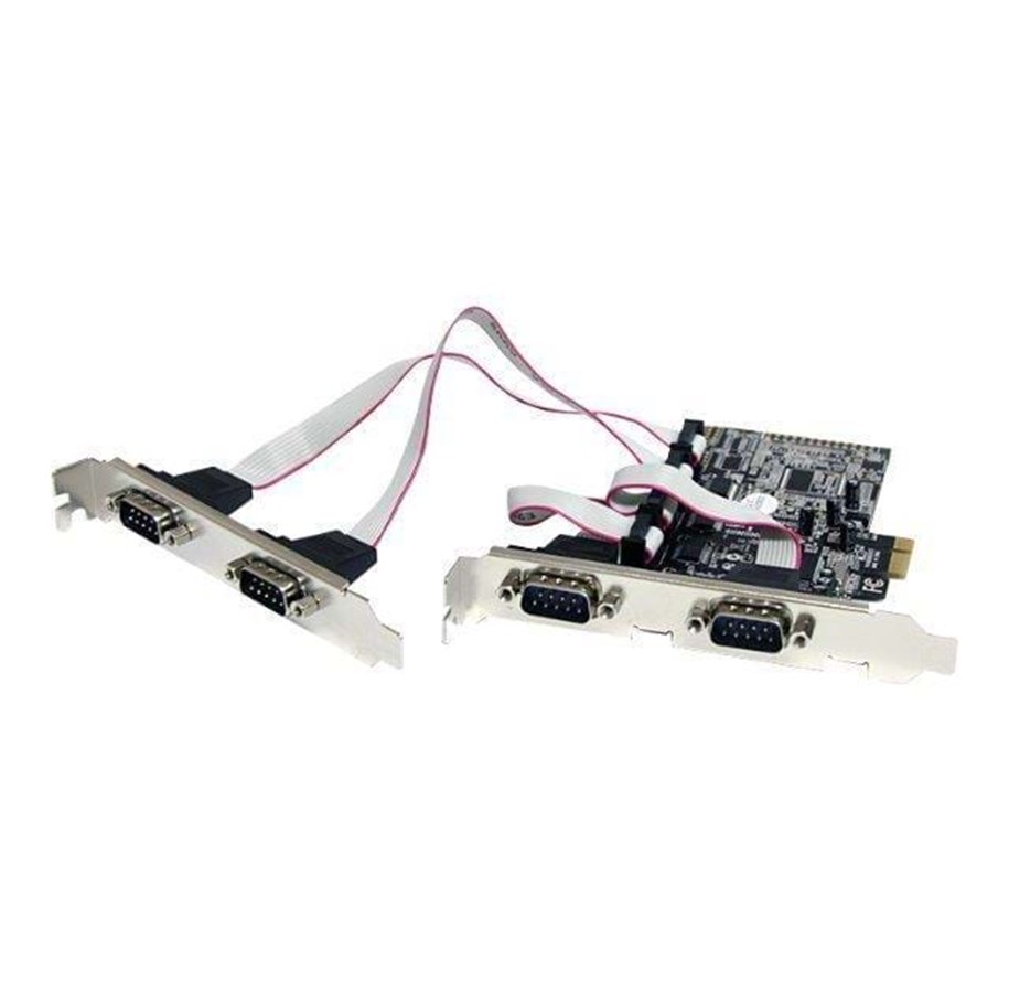 Netzwerkadapter (Netzkarte, Druckserver, u.s.w.) - StarTech.com 4 Port Native PCI Express RS232 Serial Adapter Card mit 16550 UART - Seriell Adapter - PEX4S553